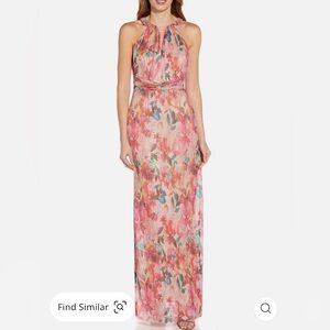 Adrianna Papell Metallic Evening Gown. Size 12, never worn. With tags.